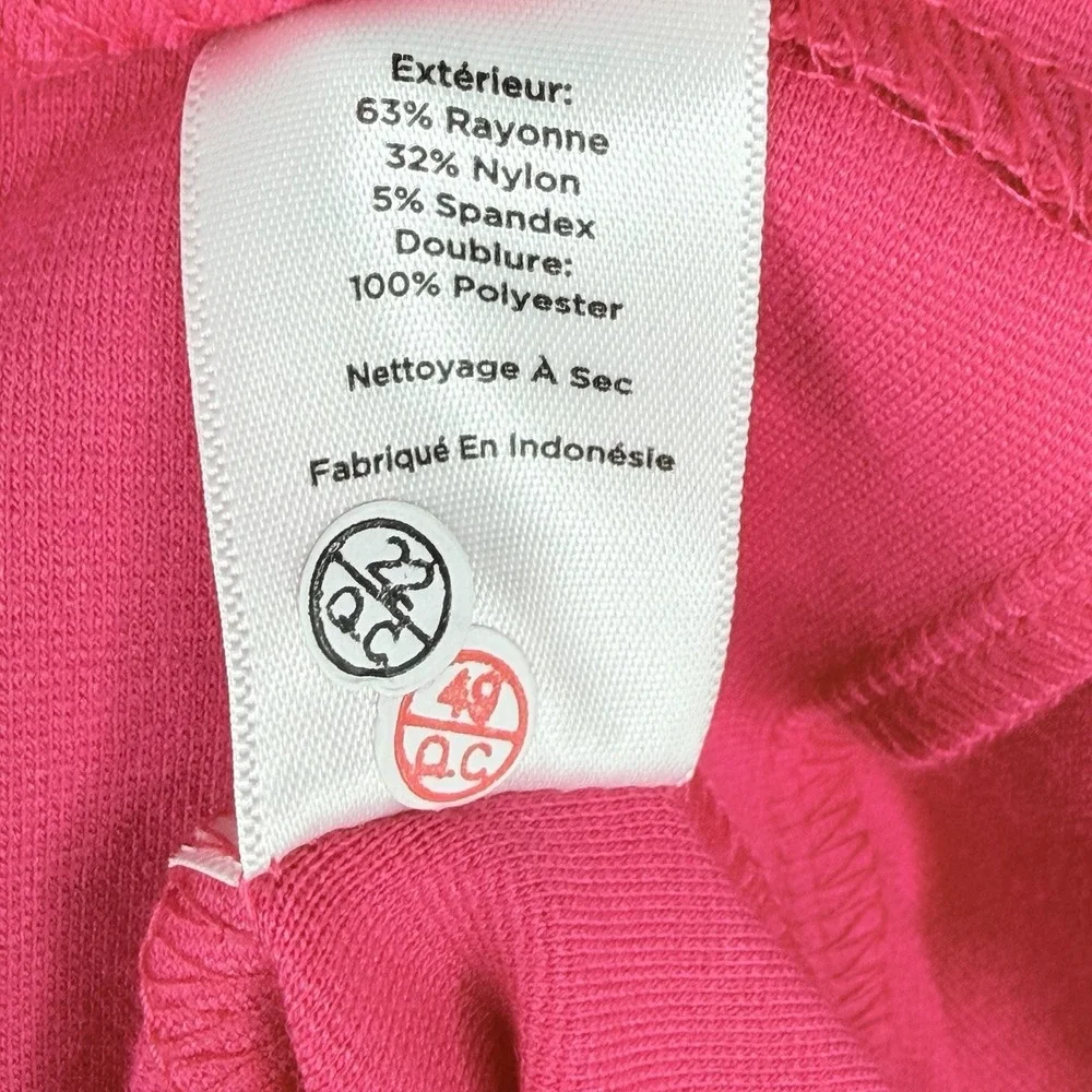 Talbots Women's Pink Sleeveless Sheath Dress V Neckline Ponte Knit 14 Rayon/Nylo